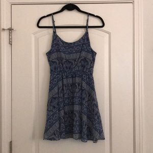Blue patterned dress